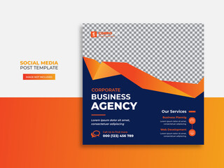 Digital online business marketing social media post web banner template