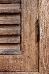 The texture of antique wooden windows that have been used for a long time.
