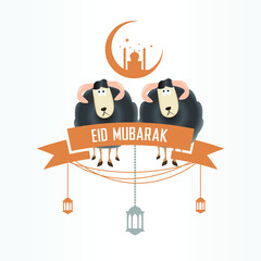 Eid Al Adha Mubarak the celebration of Muslim festival background design template. vector illustration.