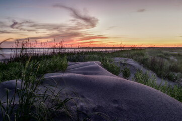 Twilight Nature Beach and Dunes Scene 2