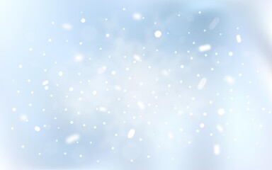 Light Blue, Red vector background with xmas snowflakes. Shining colored illustration with snow in christmas style. The pattern can be used for year new  websites.