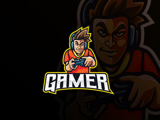 Gamer mascot sport logo design