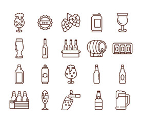 bundle of beer international day icons