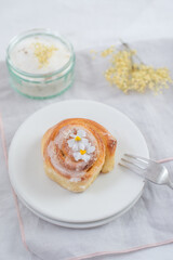sweet home made elderflower lemon cinnamon rolls