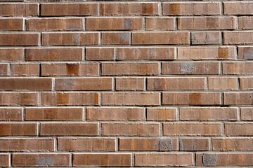 Background from a wall made of brown bricks