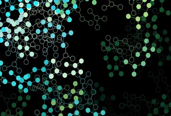 Dark Blue, Green vector texture with artificial intelligence concept.
