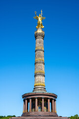 Fototapeta na wymiar The Victory Column in the Tiergarten in Berlin, Germany