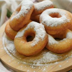 donut, donuts, baking, fresh, oven, deep-frying, butter, cafe, breakfast