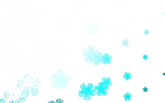 Light Pink, Blue vector elegant pattern with flowers.