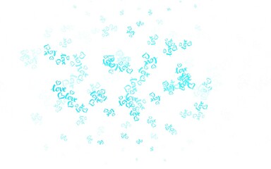 Light Pink, Blue vector backdrop with sweet hearts.