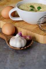 Homemade poached eggs