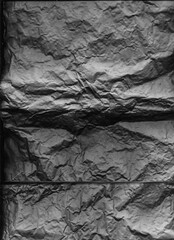 Black grunge background. Concrete wall texture. Aged wrinkled paper structure.