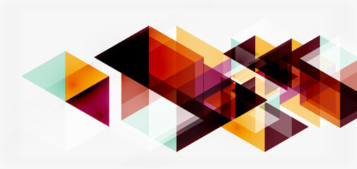 Geometric abstract background, mosaic triangle and hexagon shapes. Trendy abstract layout template for business or technology presentation, internet poster or web brochure cover, wallpaper