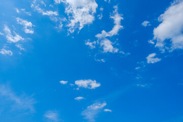 Fototapeta na wymiar 【写真素材】 青空　空　初夏の空　背景　背景素材　6月　コピースペース
