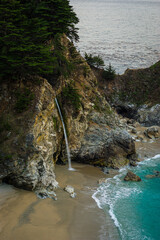 McWay Falls at sunset in Julia Pfeiffer Burns State Park, in Big Sur, California