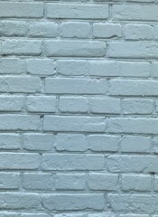 background brick wall painted in light blue