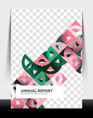 Business flyer annual report, circle and triangle shapes modern design