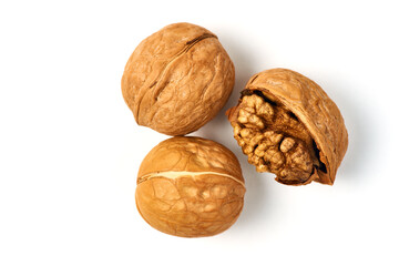 Walnut on a white background.