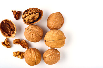 Walnut on a white background.