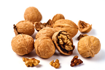 Walnut on a white background.