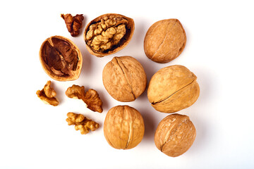 Walnut on a white background.