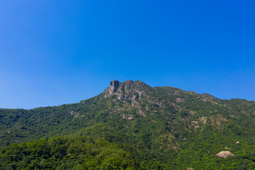 Lion rock mountain in Hong Kong