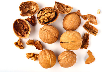 Walnut on a white background.