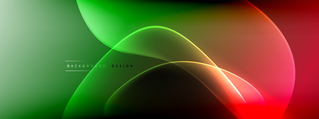 Vector abstract background - liquid bubble shapes on fluid gradient with shadows and light effects. Shiny design template for text