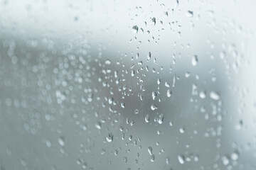 Heavy rain on the window