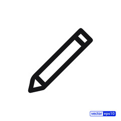Fototapeta premium Pencil Icon, flat vector illustration logo sign/symbol. EPS 10