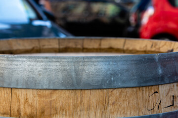 Detail from wooden barrel