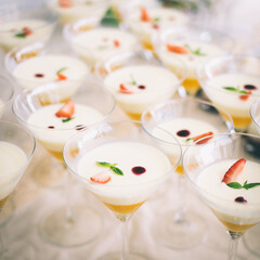 Panna cotta with apricot puree