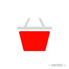 Shopping basket icon. Vector illustration. EPS 10.