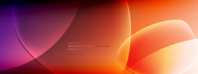 Vector abstract background - liquid bubble shapes on fluid gradient with shadows and light effects. Shiny design template for text