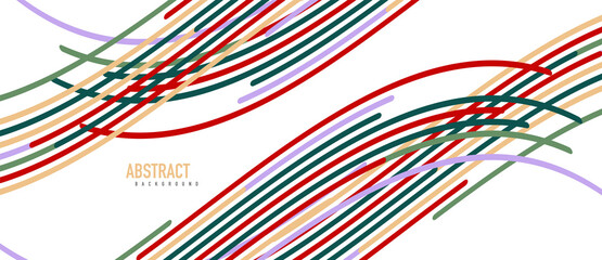 Аbstract moving colorful lines vector backgrounds for cover, placard, poster, banner or flyer