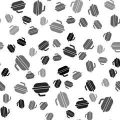 Black Stone for curling sport game icon isolated seamless pattern on white background. Sport equipment. Vector Illustration.