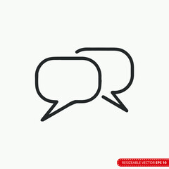 Naklejka premium Talk bubble speech icon. Blank empty bubbles vector design elements. Chat on line symbol template. Dialogue balloon sticker silhouette. EPS 10