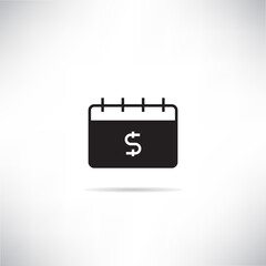 debt payment due date icon vector illustration