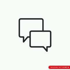 Fototapeta premium Talk bubble speech icon. Blank empty bubbles vector design elements. Chat on line symbol template. Dialogue balloon sticker silhouette. EPS 10