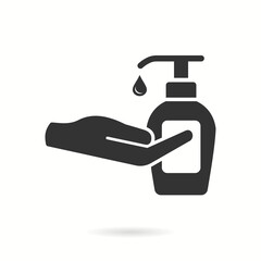 Hand sanitizer icon. Vector illustration.