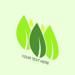 eco friendly green leaf logo