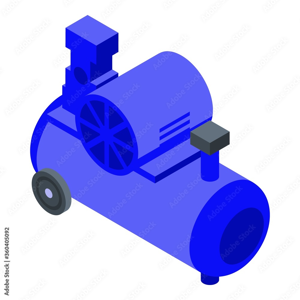 Aufkleber cylinder air compressor icon. isometric of cylinder air compressor vector icon for web design isolat