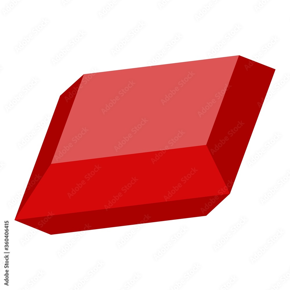Poster red gemstone icon. isometric of red gemstone vector icon for web design isolated on white background