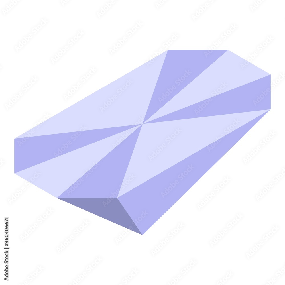 Poster shiny diamond icon. isometric of shiny diamond vector icon for web design isolated on white backgrou