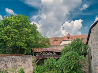 Ancient city gate in Rothenburg ob der Tauber, Germany