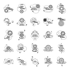 bundle of happy raksha bandhan set icons