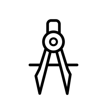 drawing compass icon logo illustration design