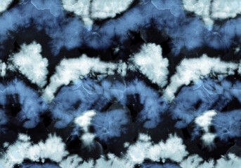 Abstract Watercolor Tie Dye Batik Ombre Seamless Pattern  Wavy Background © Didem