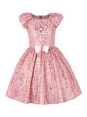Elegant dress for a girl with pink sequins