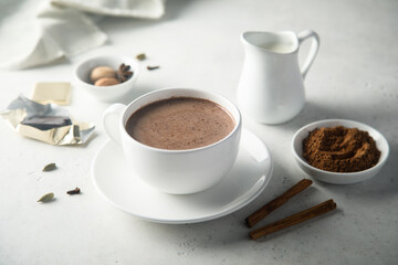 Homemade spicy hot chocolate